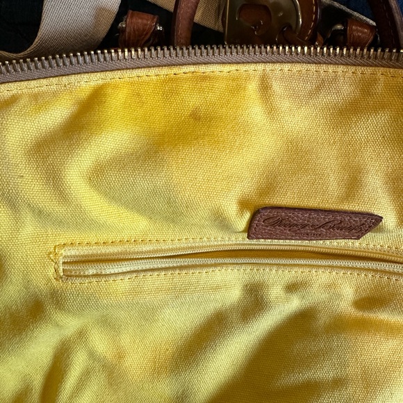 Dooney & Bourke red canvas satchel w crossbody strap - Picture 9 of 16